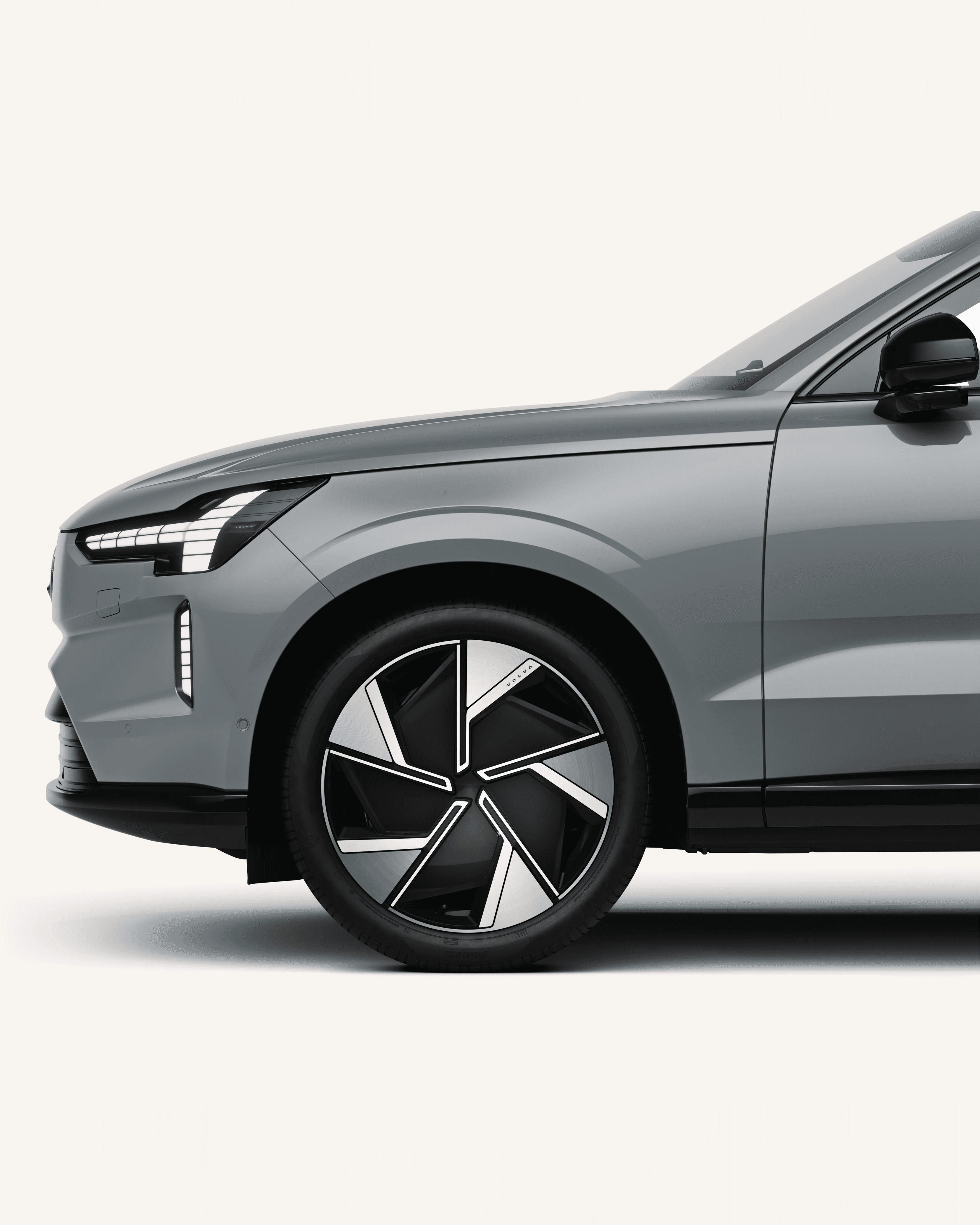 Detalhe da roda do Volvo EX90