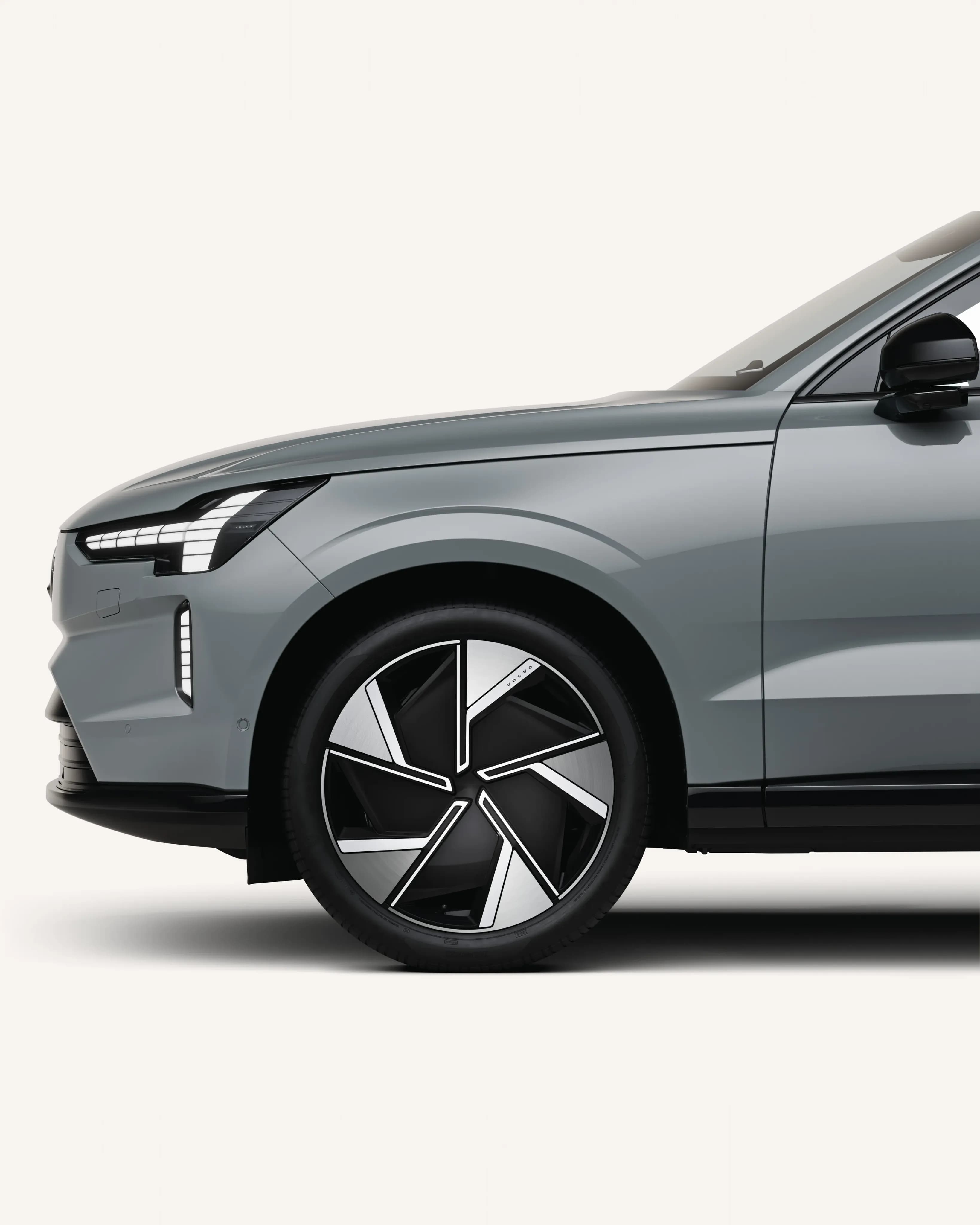 Detalhe da roda do Volvo EX90